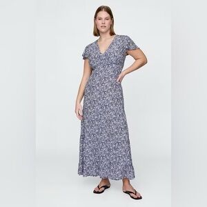 GAP Flutter Sleeve Maxi Dress